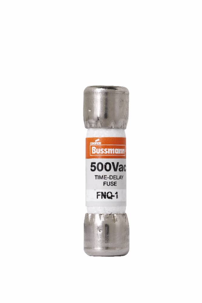 Bussmann Tron® FNQ-1 Low Voltage Supplemental Time Delay Midget Fuse, 1 A, 500 VAC, 10000 A Interrupt, Class: Supplemental, Cartridge Body