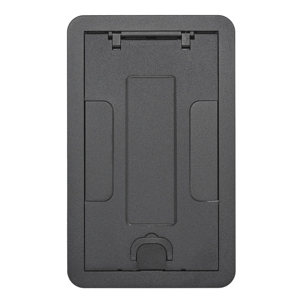 Wiring Device-Kellems SystemOne ScrubShield® 24GCCVRBKC Recessed Surface Style Standard Floor Box Cover With Insert, 11.69 in L x 7.19 in W, Cast Aluminum