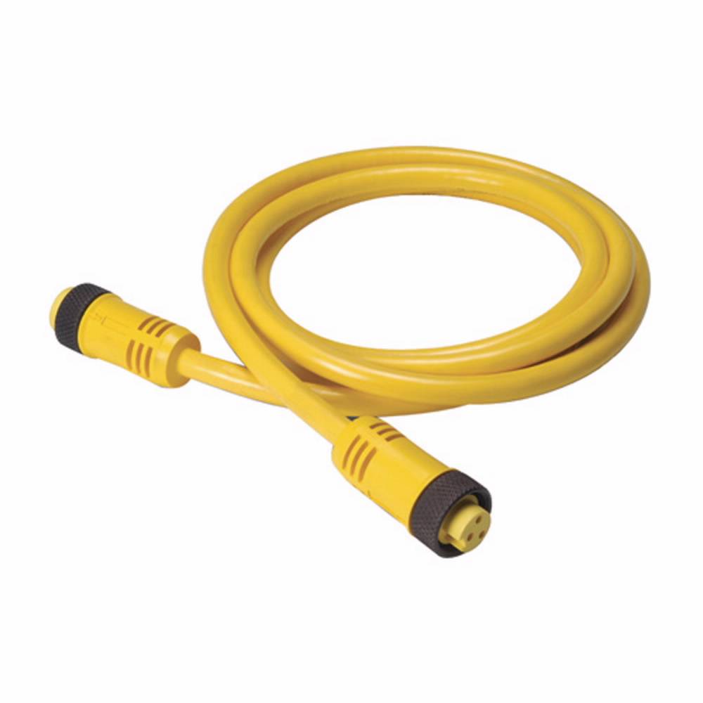 EATON CSDS4A4CY2205-D Global Plus 4-Wire Double End Standard Cable Connector, M12x1 4-Pin Micro-Style Straight Female x Micro-Style Straight Male Connector, 5 m L Cable, 4 Poles, Single Keyway
