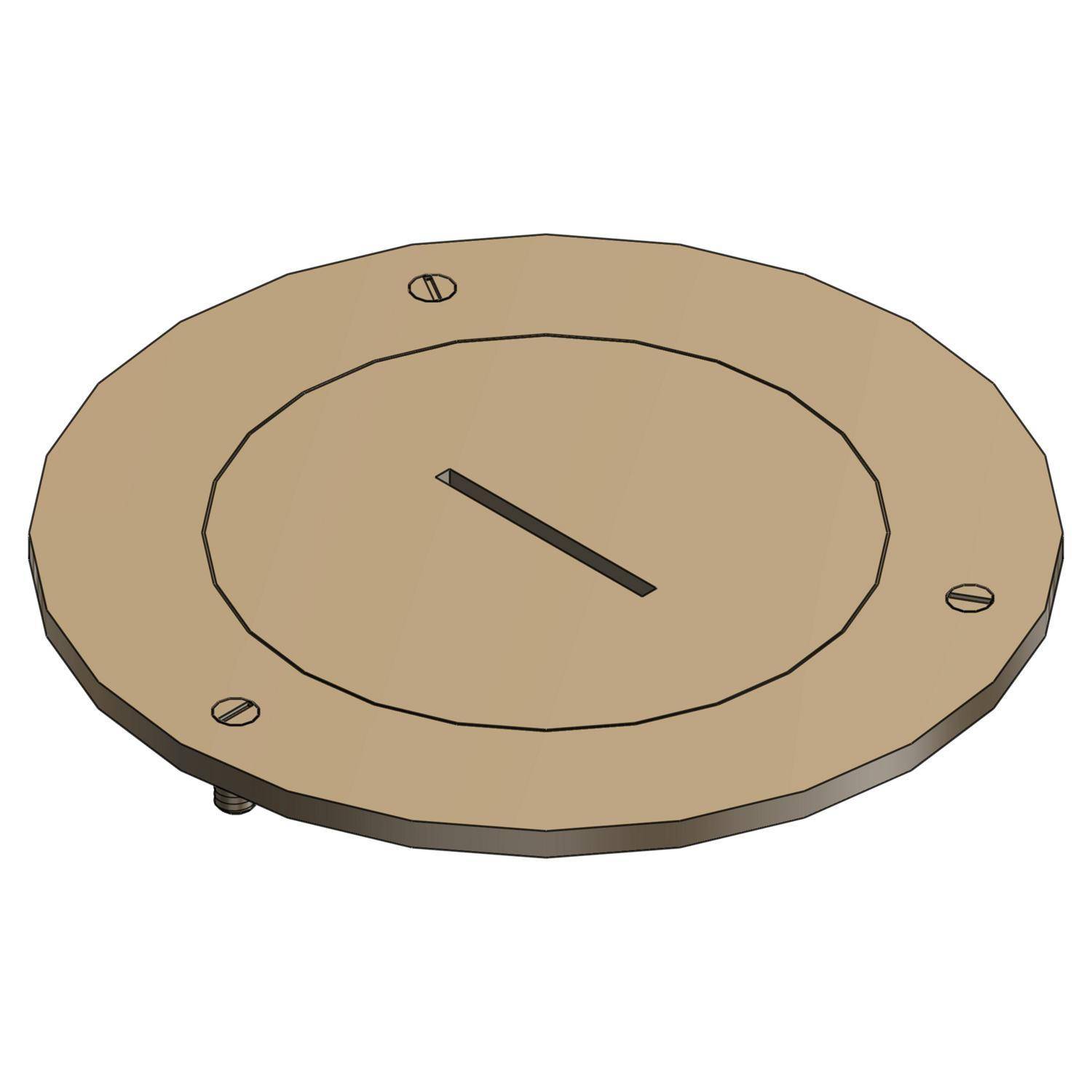 Steel City® P-60-2-5/8 Cover Plate, 4 in Dia, Brass