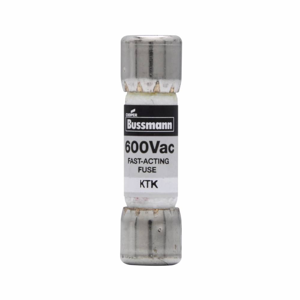 Bussmann Limitron™ KTK-2-1/2 Fast Acting Midget Fuse, 2.5 A, 600 VAC, 100000 A Interrupt, Class: Supplemental, Cylindrical Body