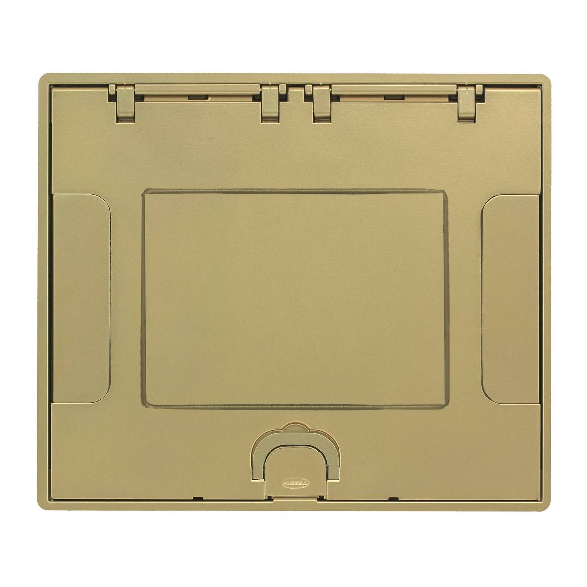 Wiring Device-Kellems 610GTCVRBRSC Standard Floor Box Cover, 10-1/2 in L x 9 in W, Cast Aluminum