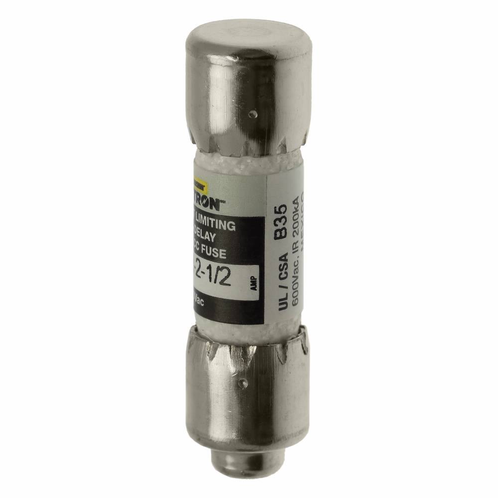 Bussmann CC-Tron® FNQ-R-2-1/2 Time Delay Fuse, 2.5 A, 600 V, 200 kA Interrupt, CC Class, Cylindrical Body