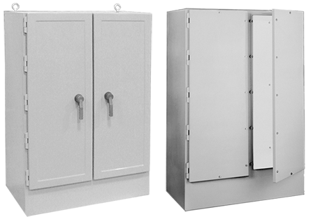 nVent HOFFMAN A724925FG A17 2-Door Enclosure, 72 in L x 49 in W x 24-1/2 in D, NEMA 4X/IP66 NEMA Rating, Fiberglass