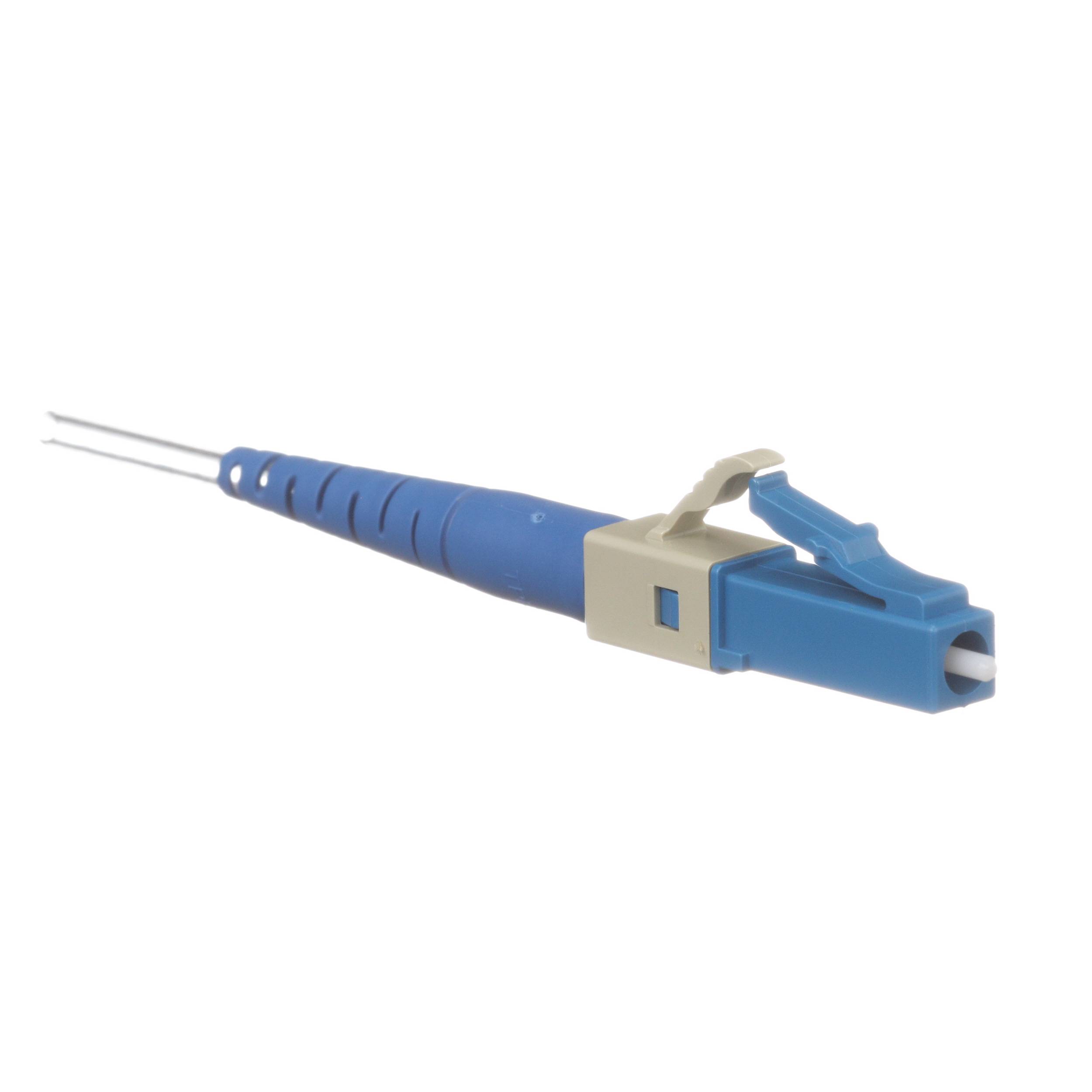 Panduit® FLCS2/9SOCU9BU Fusion Splice-On Fiber Optic Connector, LC Simplex Connector, OS1/OS2 9/125 um Fiber, 250 um Coated Fiber/900 um Tight Buffered Fiber, Zirconia Ceramic Ferrule