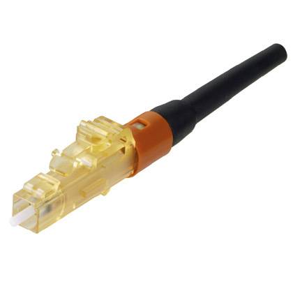Panduit® OptiCam® FLCSMCXEOR Keyed E Pre-Polished Fiber Optic Connector, Keyed LC Simplex Connector, 10Gig™ OM3/OM4 50/125 um Multi-Mode Fiber, 900 um Tight Buffered Fiber, Zirconia Ceramic Ferrule