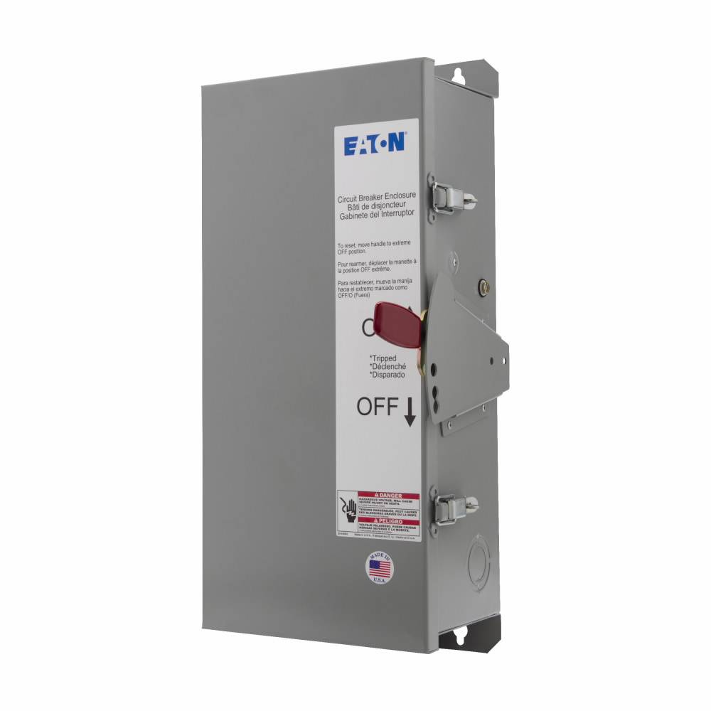 EATON RGDN100 C Series Circuit Breaker Enclosure With Knockout, 19-29/32 in L x 8-27/32 in W x 9-5/16 in H, NEMA 3R/4/4X/5/12/12K, Stainless Steel