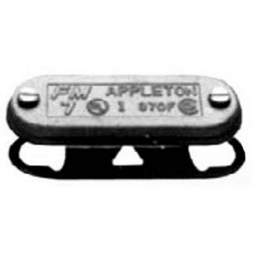 Appleton® UNILETS™ APP170IGSA Form-IN-Place Conduit Body Cover With Integral Gasket, 1/2 in Hub, For Use With FM7™ Unilet® Conduit Outlet Body, Stamped Aluminum, Natural