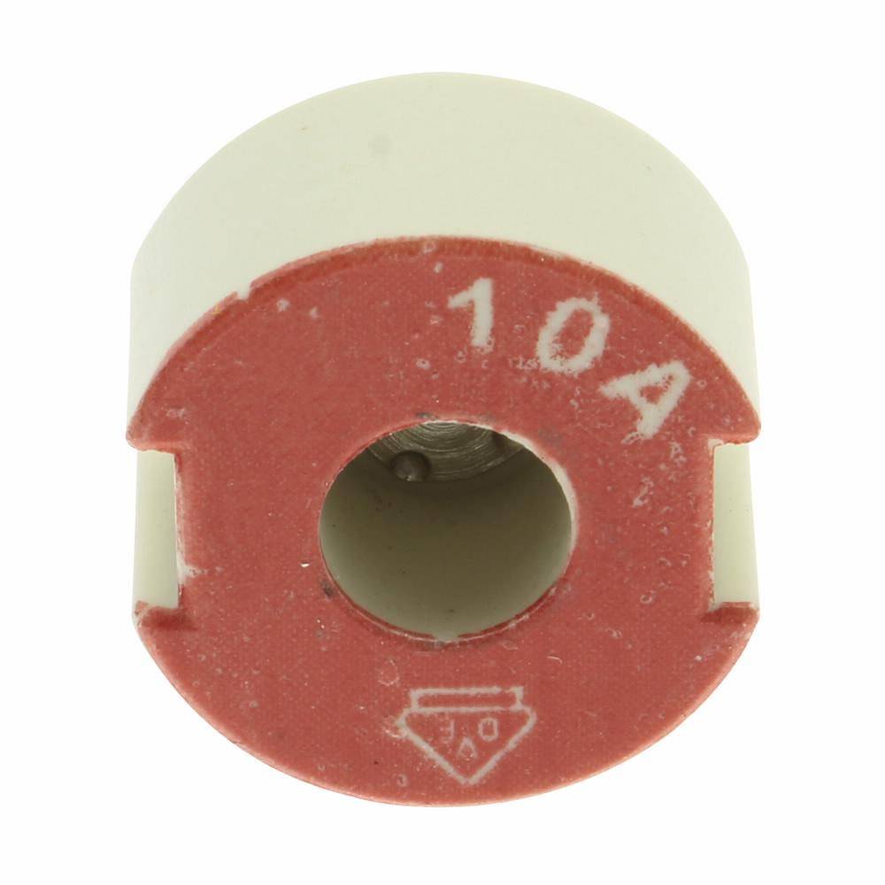 Edison 10GD27 Screw Cap Gauge Piece, For Use With DII Size 500 V Type D and D0 Diazed Fuse Links and E27 Size Type D and D0 Fuse Bases, 10 A, Red
