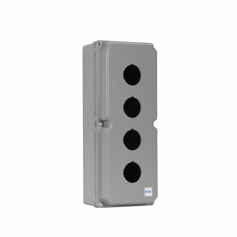 EATON 10250TN14 4-Element Heavy Duty Oiltight/Watertight Pushbutton Enclosure, 9.9 in L x 5.9 in W x 5.1 in D, NEMA 4/4X/12/13, Die Cast Zinc