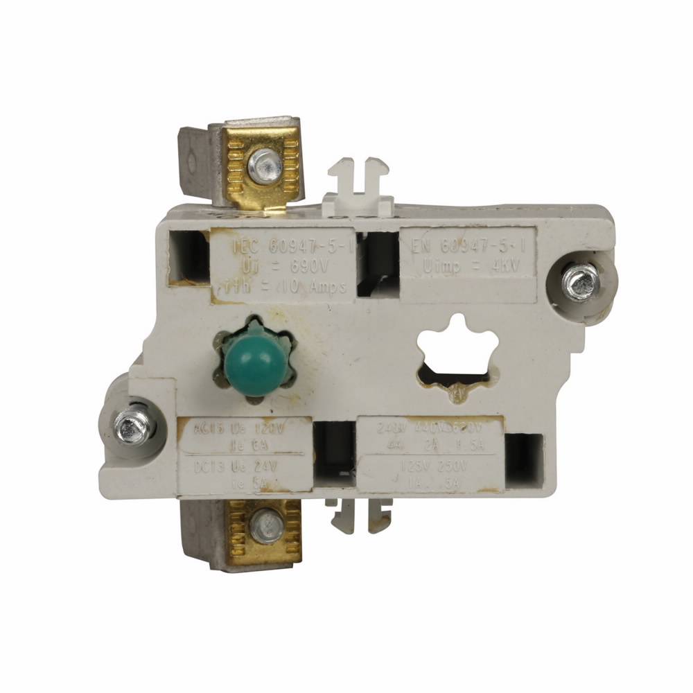 EATON 10250T60E Heavy Duty Logic Level Oil/Watertight Contact Block, 30.5 mm, 1NO Contact, 0.5 A at 120 VAC/VDC Contact, Palladium Contact, Gray