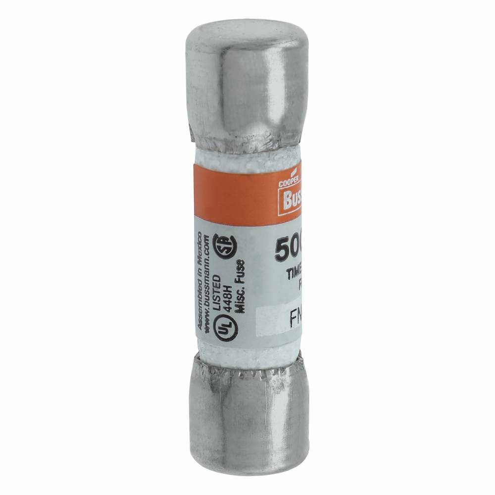 Bussmann Tron® FNQ-20 Low Voltage Supplemental Time Delay Midget Fuse, 20 A, 500 VAC, 10000 A Interrupt, Class: Supplemental, Cartridge Body
