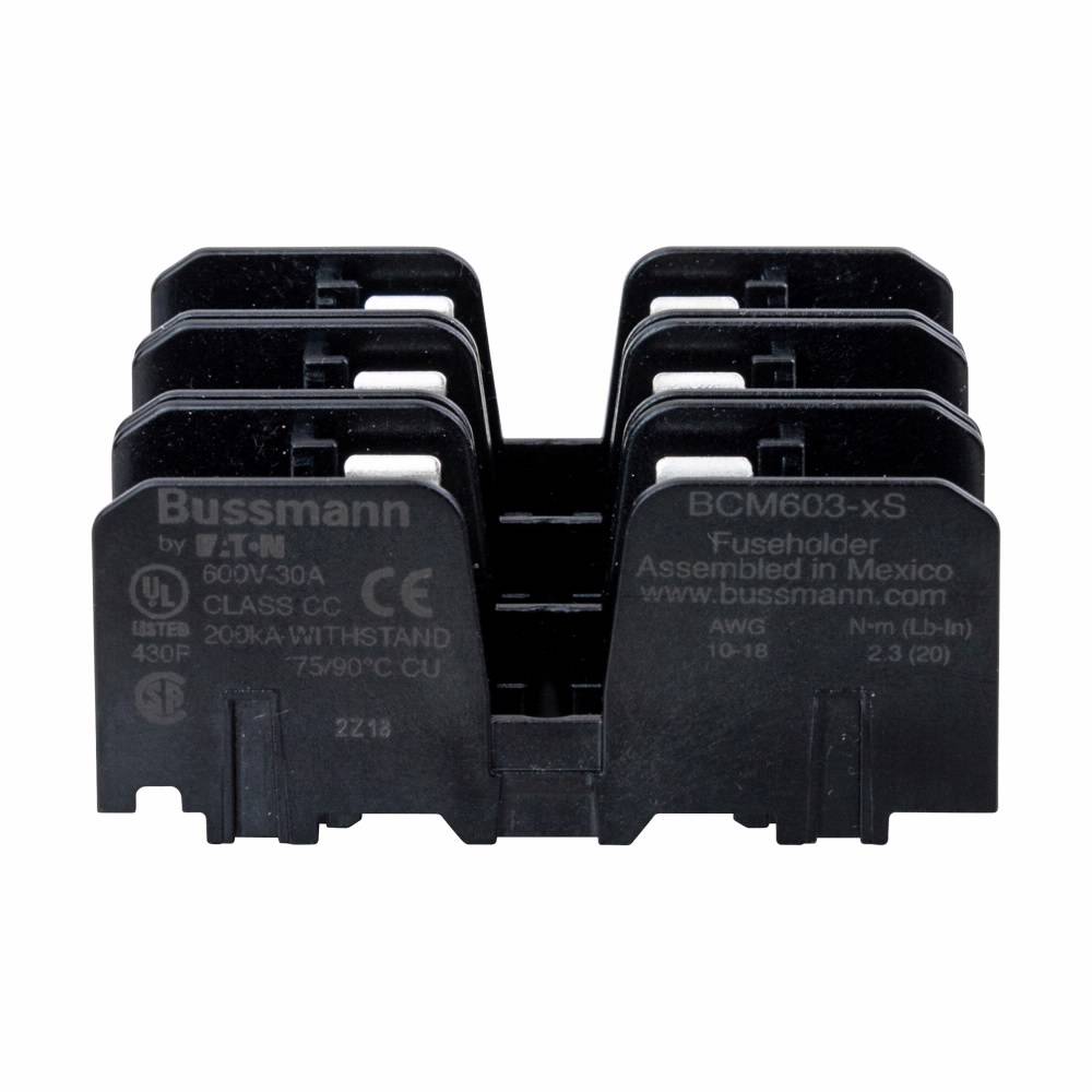 Bussmann BCM603-3S Modular Fuse Block, Class: CC, 3 Poles