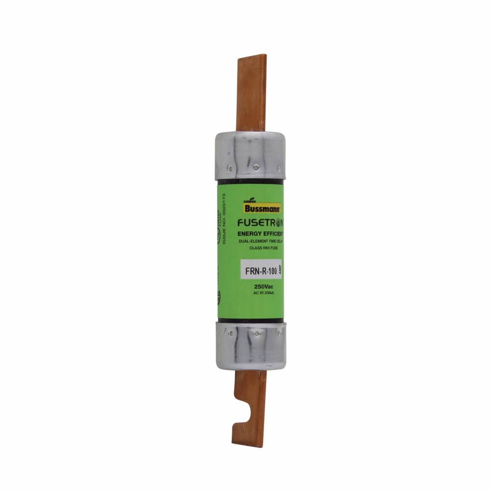 Bussmann Fusetron™ FRN-R-100 Current Limiting Time Delay Fuse, 100 A, 250 VAC/125 VDC, 20/200 kA Interrupt, RK5 Class, Cartridge Body