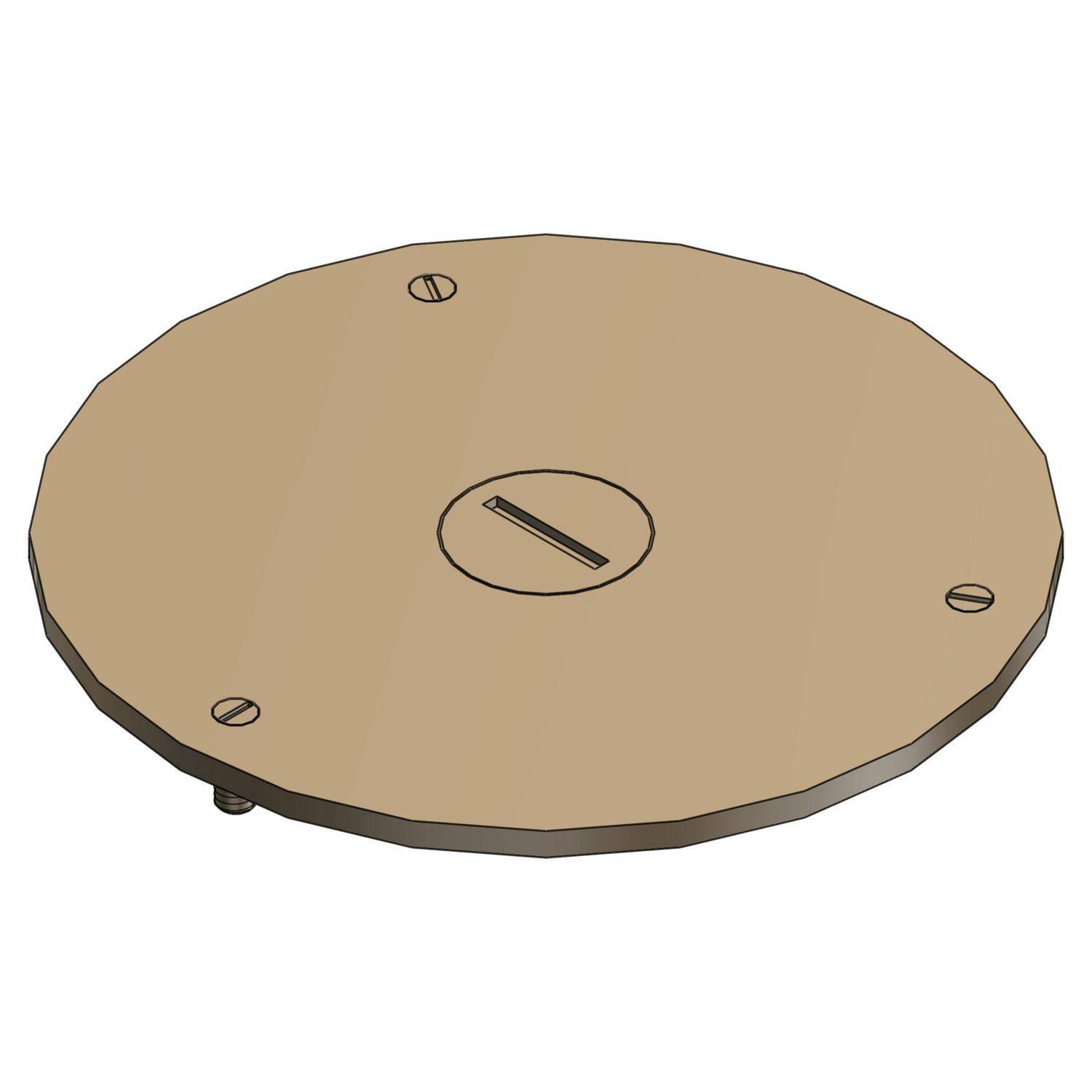 Steel City® P-67-1-1/4 Cover Plate, 3-1/2 in Dia, Brass