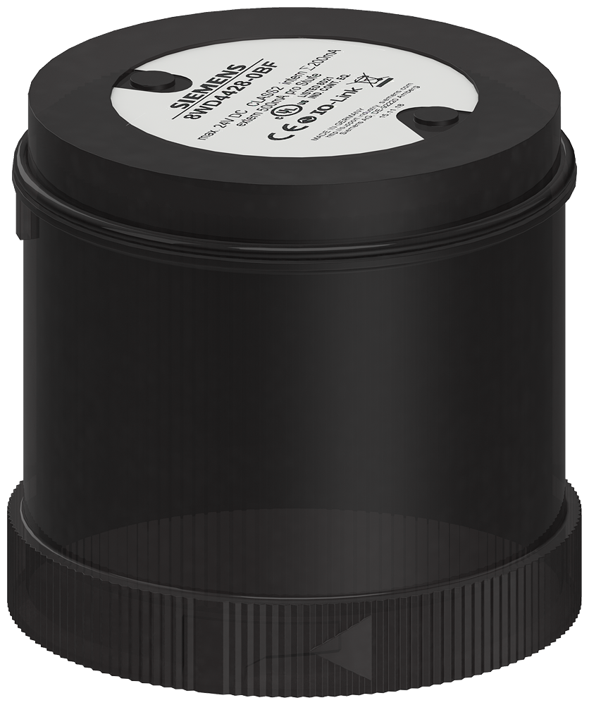Siemens 8WD44280BF IO-Link Adapter Element, 70 mm Dia x 65.5 mm H, Polycarbonate, Black