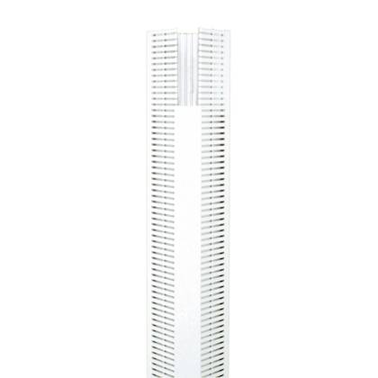 Panduit® PanelMax™ CWD4WH6 1-Piece Type CWD Corner Wiring Duct, 0.2 in Slotted Slot, 5.33 in W x 4.58 in D, PVC