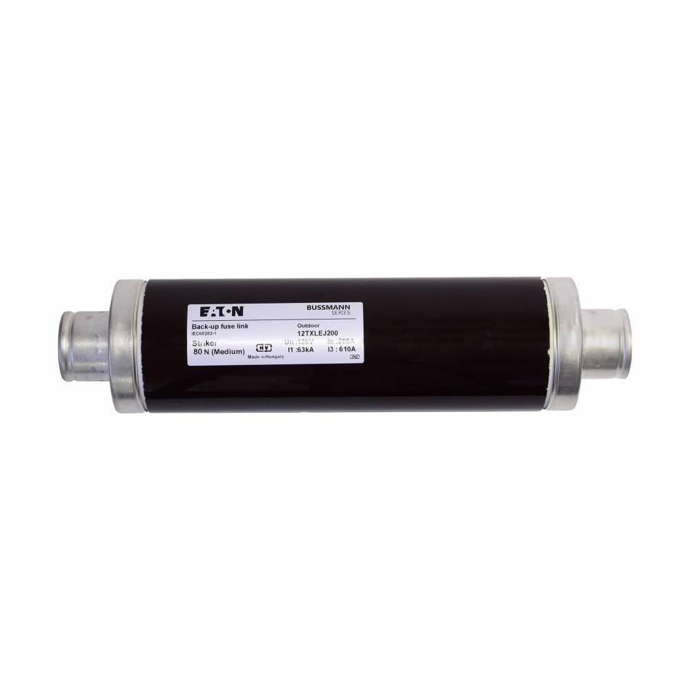 Bussmann 12TXLEJ200 DIN Dimensioned Medium Voltage Euro-IEC Fuse, 200 A, 12 kV, 63 kA Interrupt