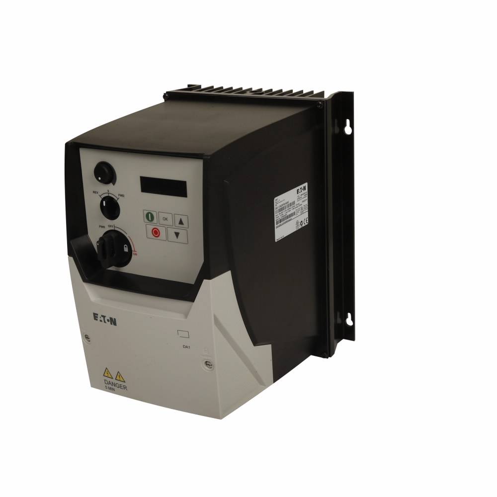 EATON PowerXL™ DA1-352D1NB-A66C Advanced Adjustable Frequency Drive, 575 V, 2.1 A, 1 hp, 10.1 in W x 6.9 in D