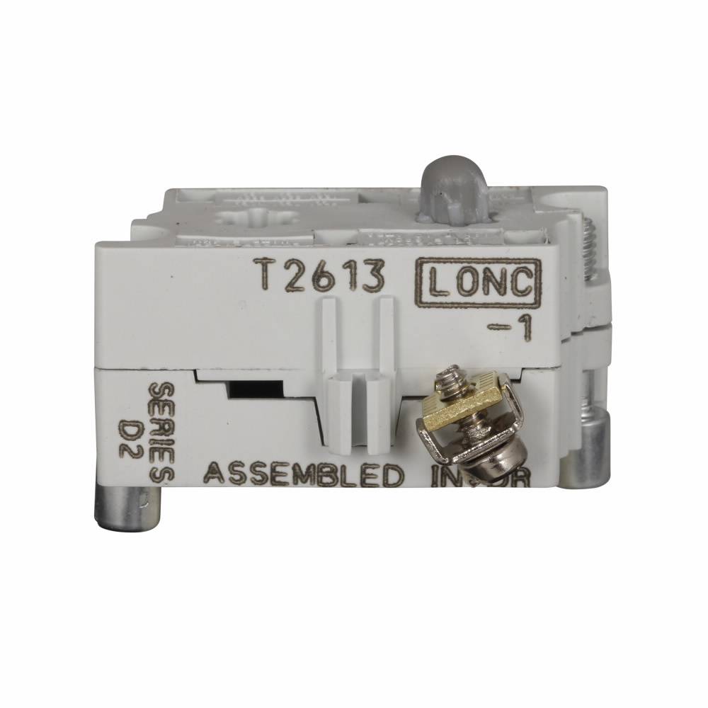 EATON 10250T8EC Heavy Duty Logic Level Contact Block, 30.5 mm, 2NC Contact, 0.5 A at 120 VAC/VDC Contact, Palladium Contact, Amber