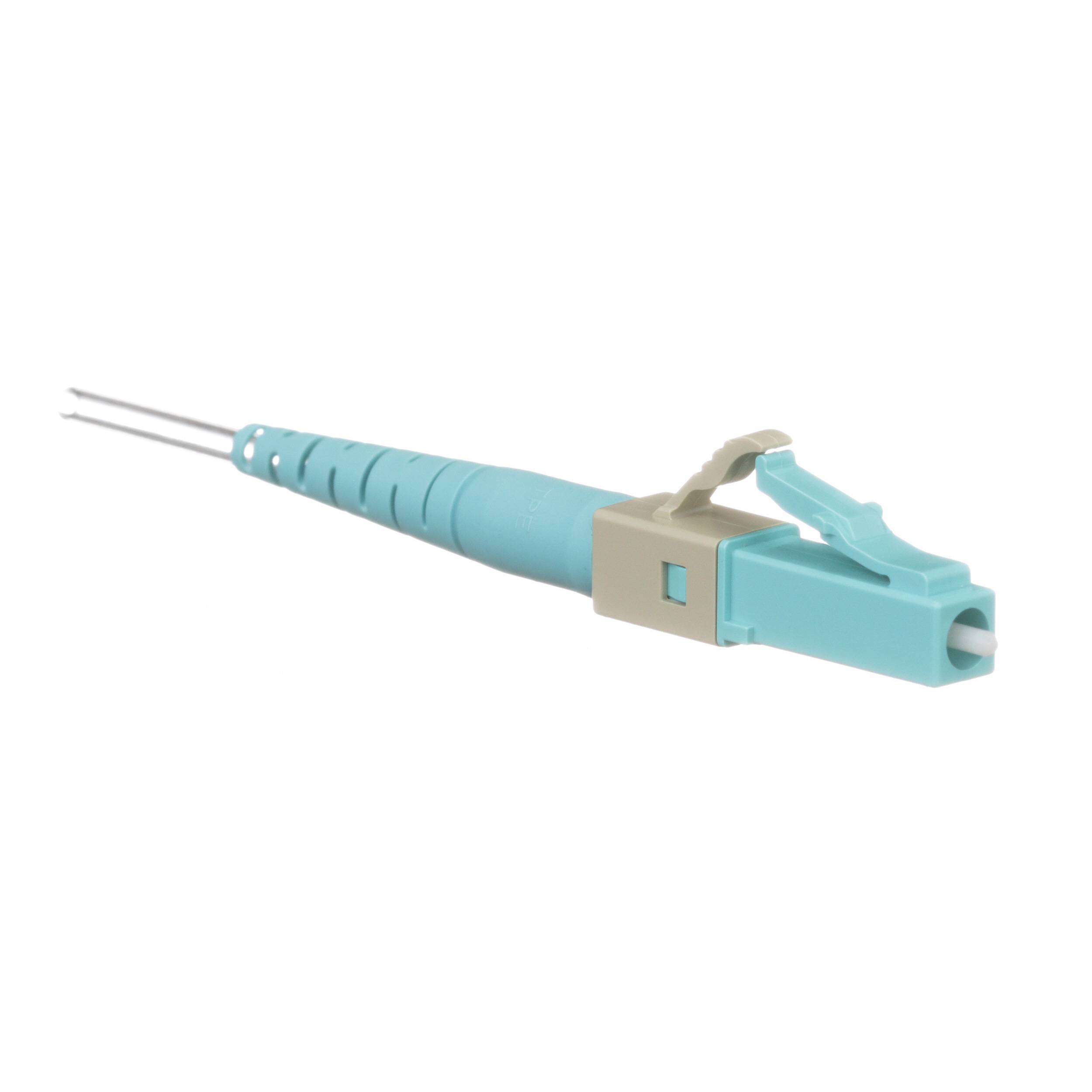 Panduit® FLCS2/9SOCPXAQ Fusion Splice-On Fiber Optic Connector, LC Simplex Connector, 50/125 um OM2/OM3/OM4 Multi-Mode Fiber, 250 um Coated Fiber/900 um Tight Buffered Fiber, Zirconia Ceramic Ferrule