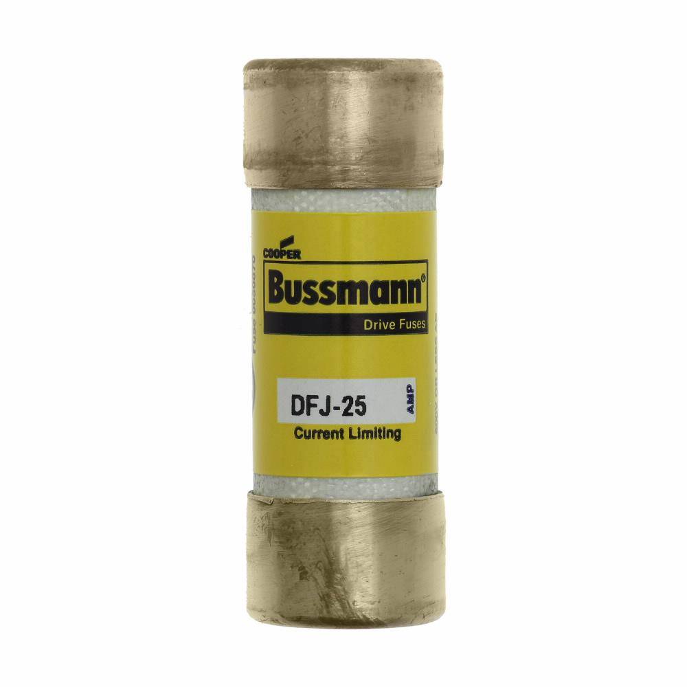 Bussmann DFJ-25 Current Limiting High Speed Fuse, 25 A, 600 VAC/450 VDC, 100/200 kA Interrupt, J Class, Cartridge Body
