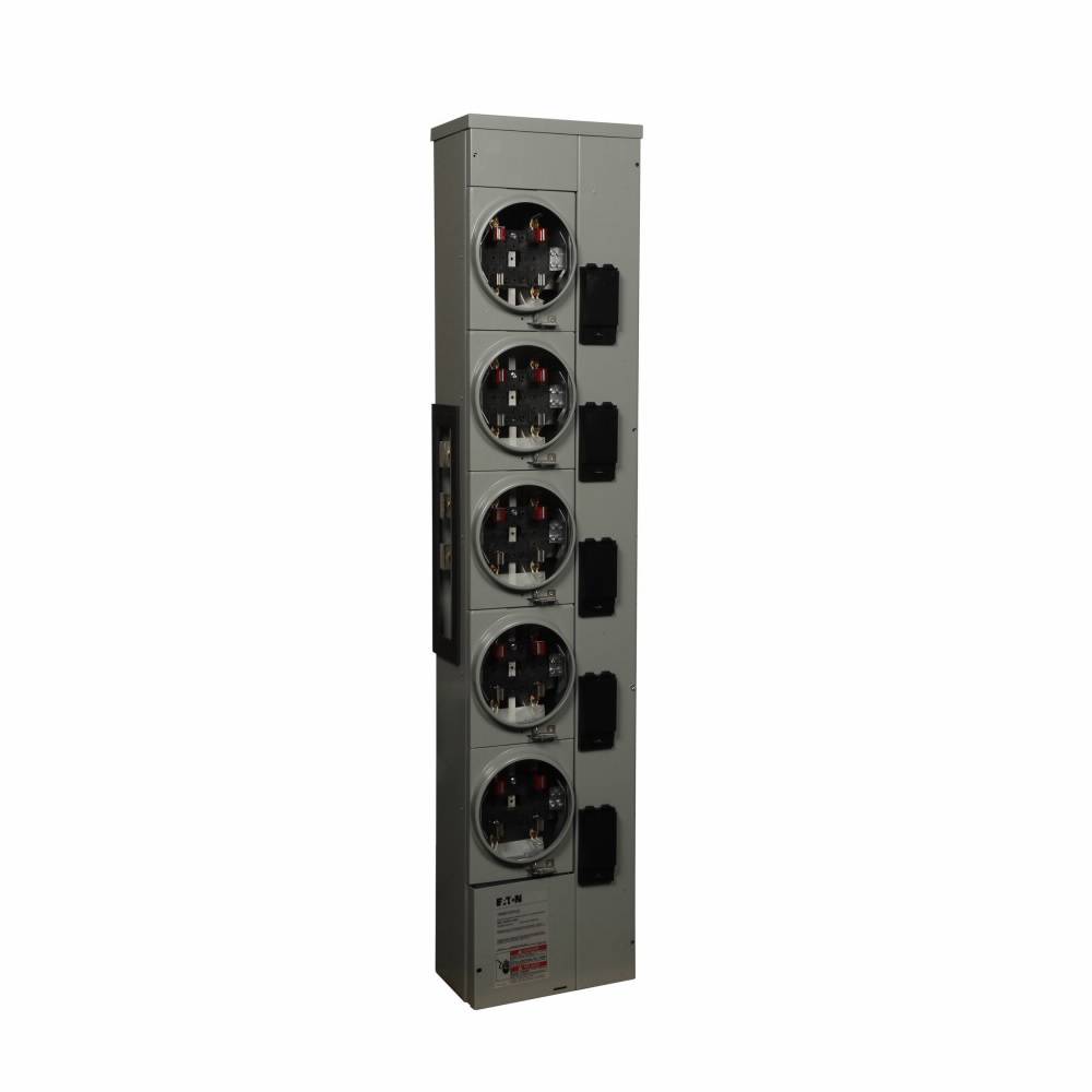 EATON 1MM512RRLB 5-Socket Multiple Metering Meter Stack Module, 120/240 VAC, 125 A, 1 ph Phase, NEMA 3R Enclosure