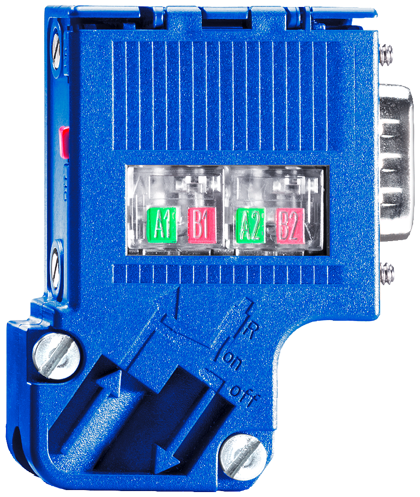 Siemens 6ES79720DA600XA0 Bus Connector With Connectible, Passive Bus Termination, For Use With PROFIBUS with Slanted Cable Outlet and EX I PROFIBUS Device, 72.7 mm H x 16 mm W x 34 mm D