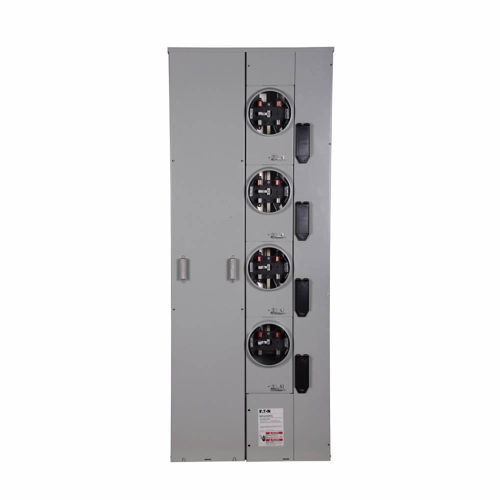 EATON 1MP4206RRL 3-Wire Group Metering Meter Pack, 200 A Self-Contained Socket, Underground Feed, 120/240 VAC, 600 A Bus