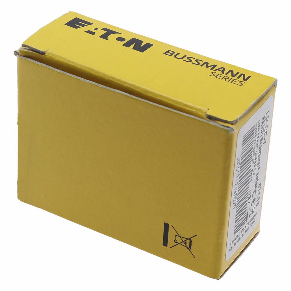Bussmann Low-Peak™ LP-CC-7 Current Limiting Time Delay Fuse, 7 A, 600 VAC/150 VDC, 20/200 kA Interrupt, CC Class, Cylindrical Body