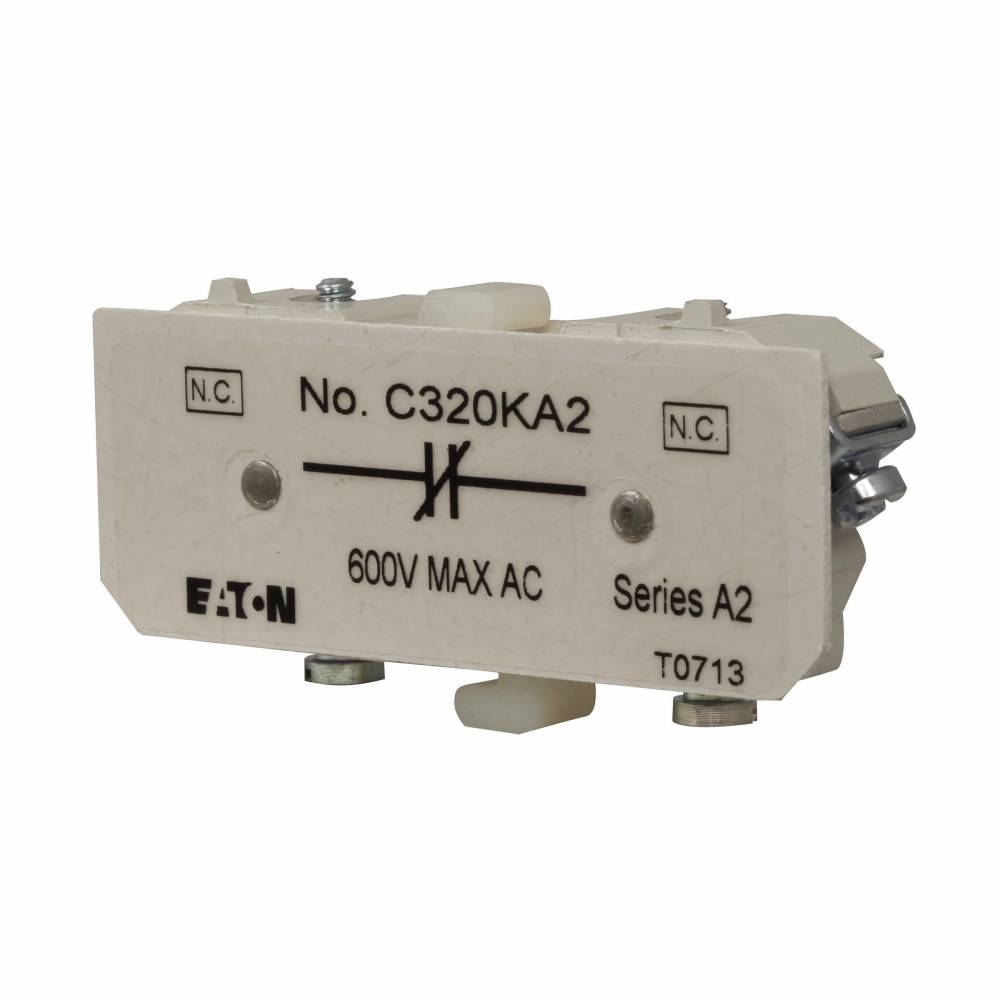 EATON C320KA2 Freedom Auxiliary Contact, 1 Contact, Silver Cadmium Alloy