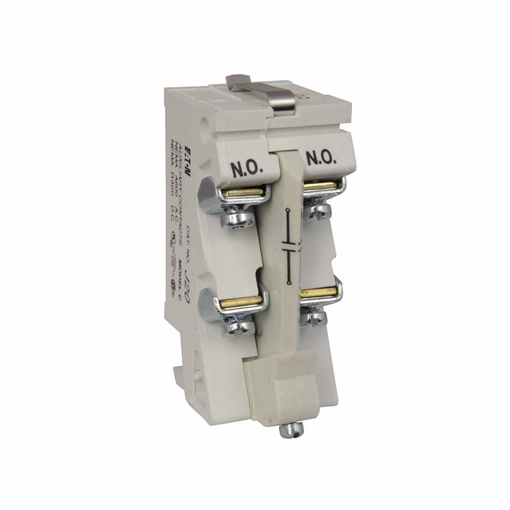 EATON J20N Type J Auxiliary Contact, 2 Contacts, Silver Cadmium Alloy