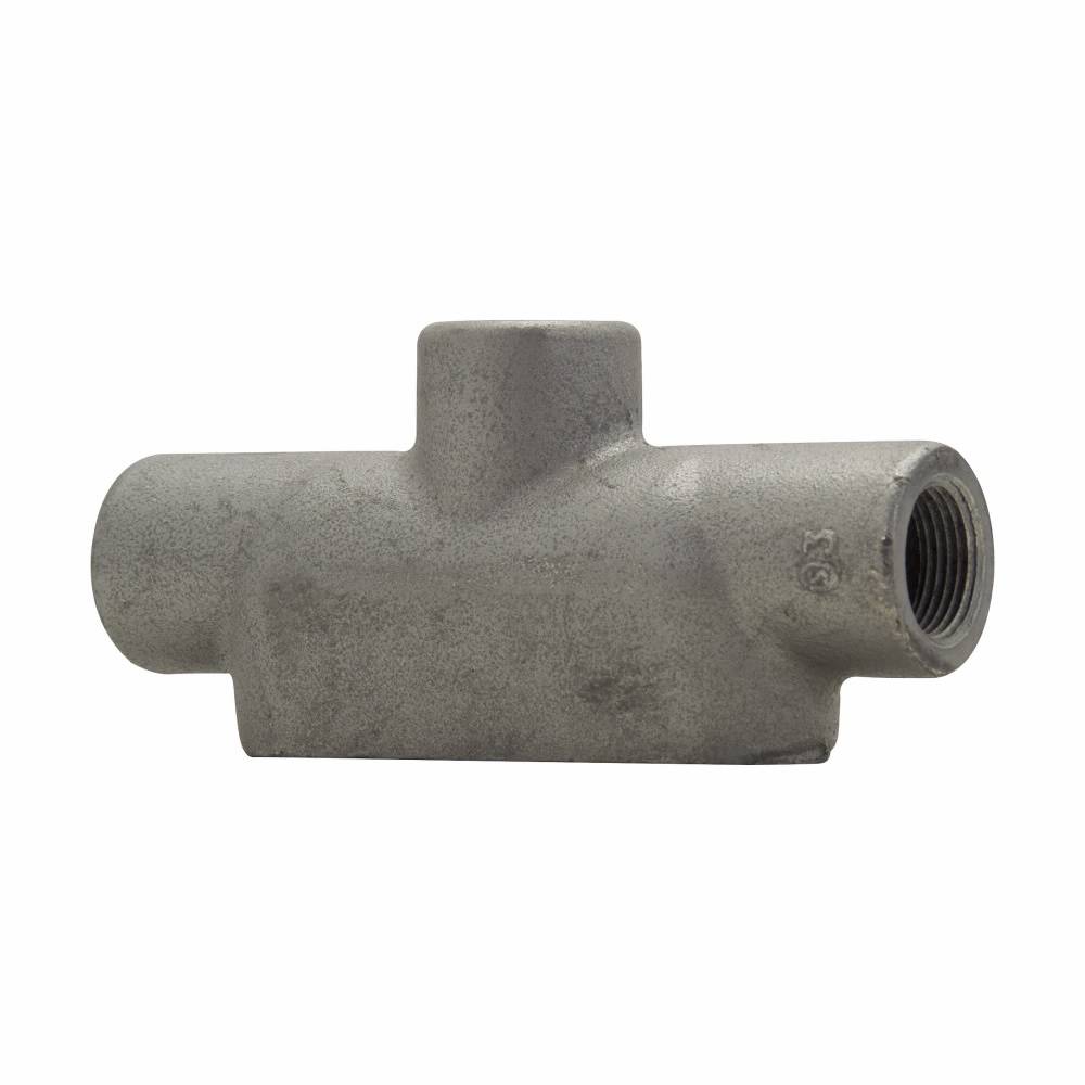 Crouse-Hinds Condulet® TB67 Type TB Conduit Outlet Body, 2 in Hub, 7 Form, Feraloy Iron Alloy, Electro-Galvanized/Aluminum Acrylic Painted