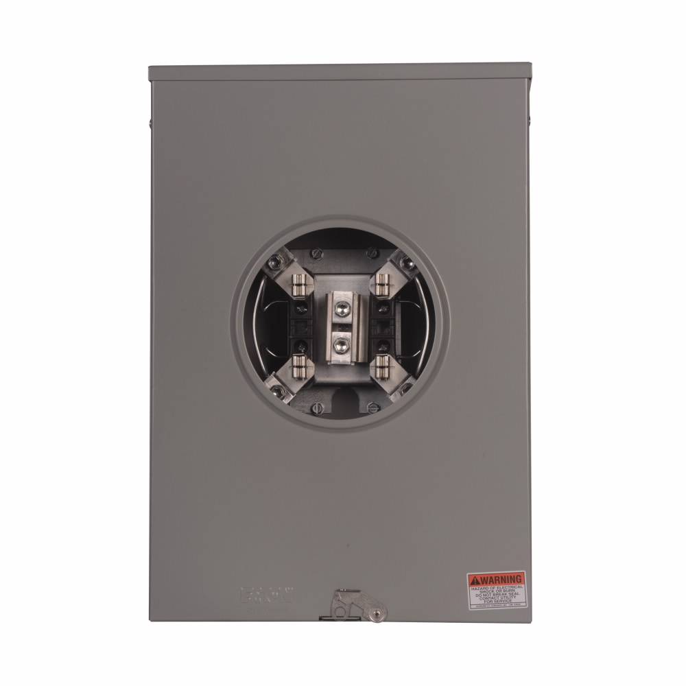 EATON Cutler-Hammer 1008826ACH 3-Wire 1-Position Residential Service Single Meter Socket, 600 VAC, 200 A, 1 Phase