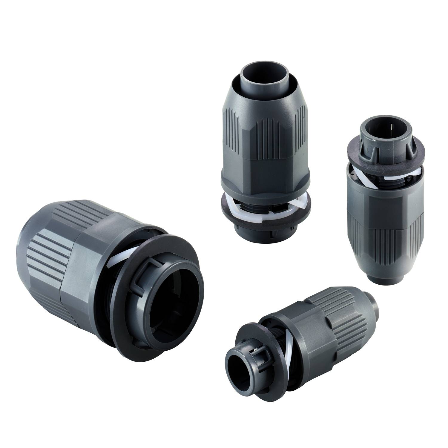 T&B® BULLET® Quick Connect™ LT100P-QC-B Straight Liquid Tight Connector, 1 in Trade, Thermoplastic
