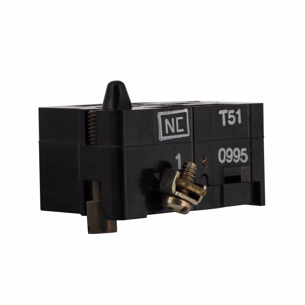 EATON 10250T51EC Heavy Duty Logic Level Oil/Watertight Contact Block, 30.5 mm, 1NC Contact, 0.5 A at 120 VAC/VDC Contact, Palladium Contact, Amber