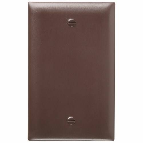 Pass & Seymour® TradeMaster® TP13 Standard Blank Wallplate, 1 Gang, 4.7 in, Thermoplastic, Brown