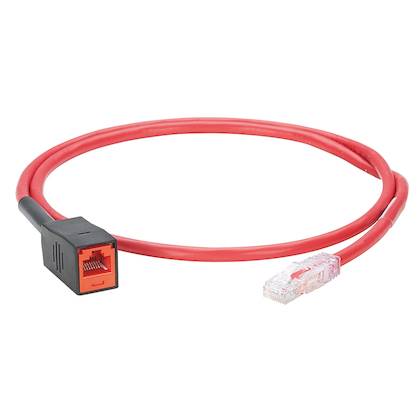Panduit® TX6A™ FP6X88TC CM Plug Testing Cord, Cat 6a, 26 AWG UTP Stranded Copper Conductor, RJ45 Field Term Modular Plug/Modular Jack Connector, 39.4 in L Cord