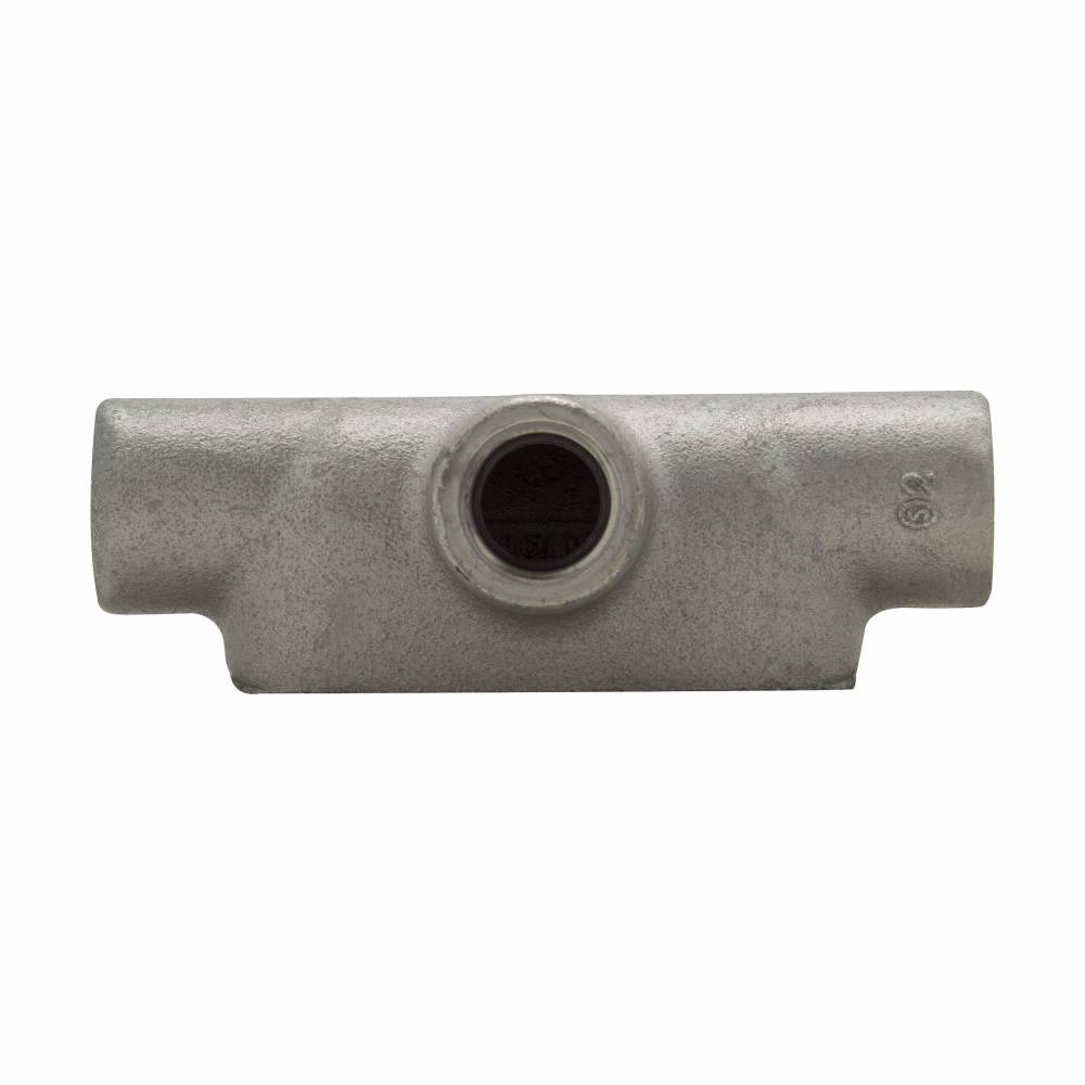 EATON Condulet® T37 Type T Conduit Outlet Body, 1 in Hub, 7 Form, 14.5 cu-in Capacity, Feraloy® Iron Alloy, Aluminum Acrylic Painted/Electro-Galvanized