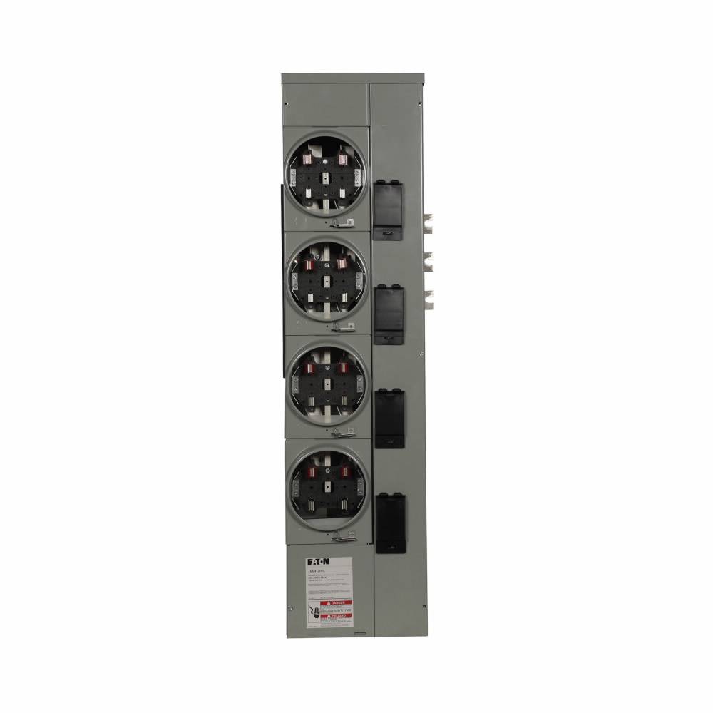 EATON 1MM412RRL 4-Socket Multiple Metering Meter Stack Module, 120/240 VAC, 125 A, 1 ph Phase, NEMA 3R Enclosure
