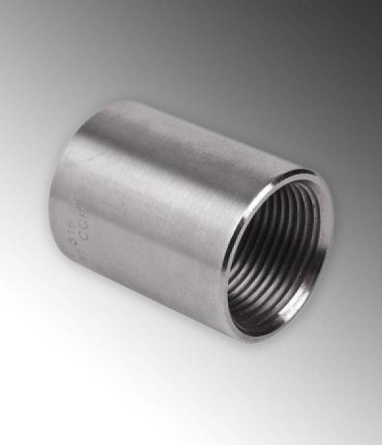 Calbrite™ S61200CP00 Standard Straight Thread NPS Conduit Coupling, 1-1/4 in, For Use With Rigid Conduits, 316 Stainless Steel