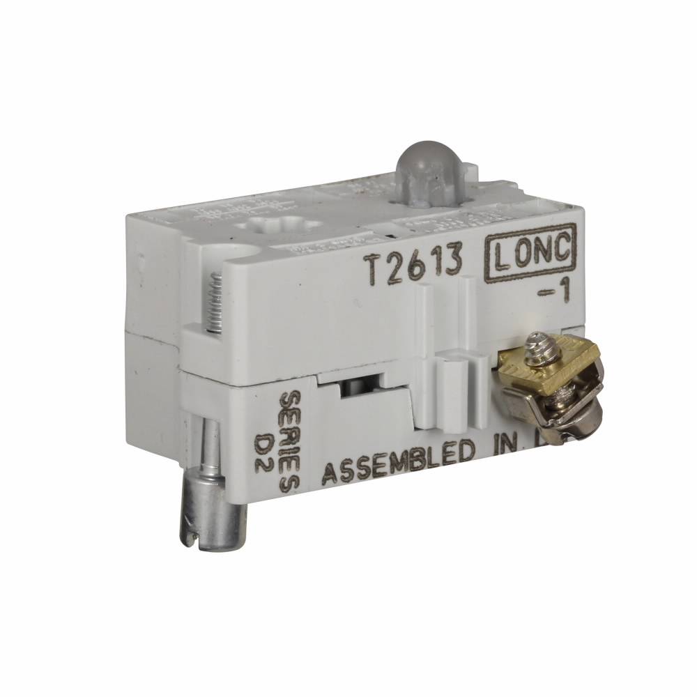 EATON 10250T8EC Heavy Duty Logic Level Contact Block, 30.5 mm, 2NC Contact, 0.5 A at 120 VAC/VDC Contact, Palladium Contact, Amber