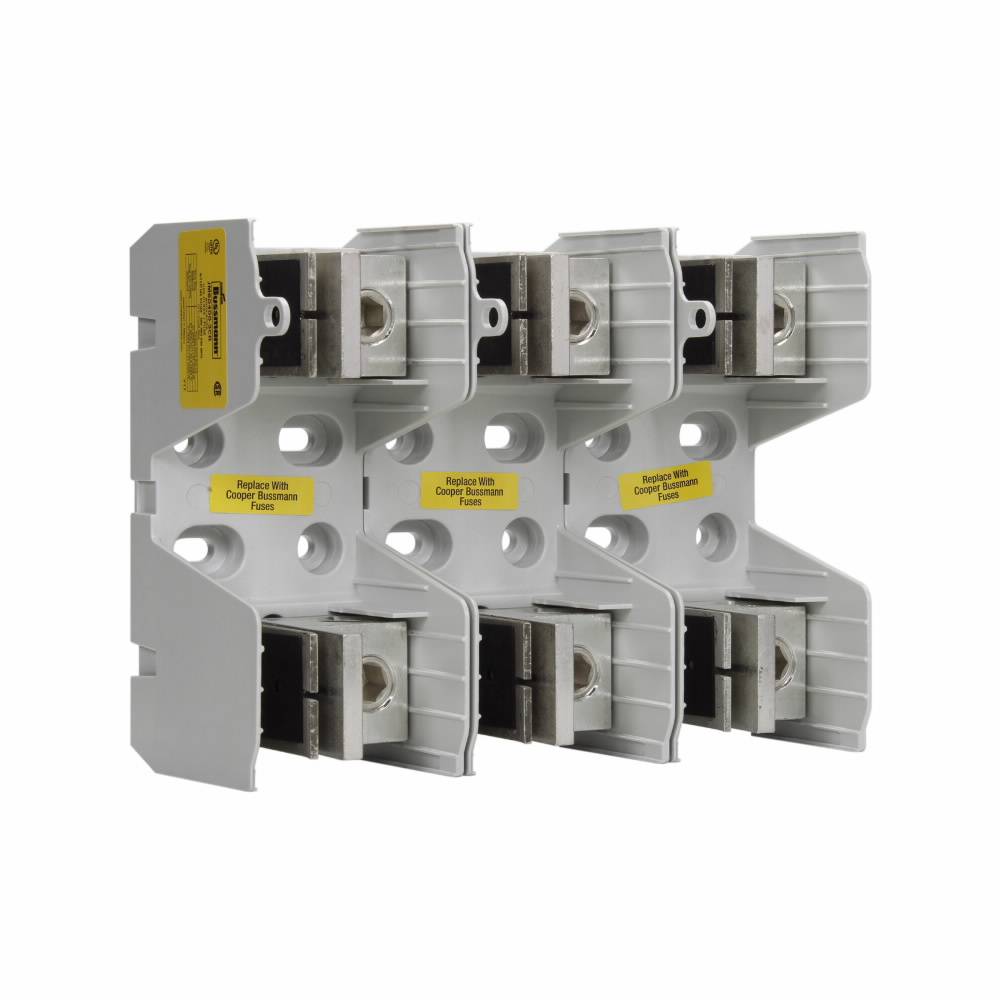 Bussmann JM60400-3CR Modular Fuse Block, 600 V, 225 to 400 A, Class: J, 600 kcmil, (2) 4 to 3/0 AWG Al Solid/Stranded Wire, 3 Poles