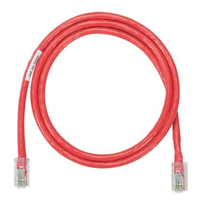 Panduit® NetKey® NK5EPC10RDY Class D Patch Cord, Cat 5e, 24 AWG U/UTP Copper Conductor, Modular Plug Connector, 10 ft L Cord