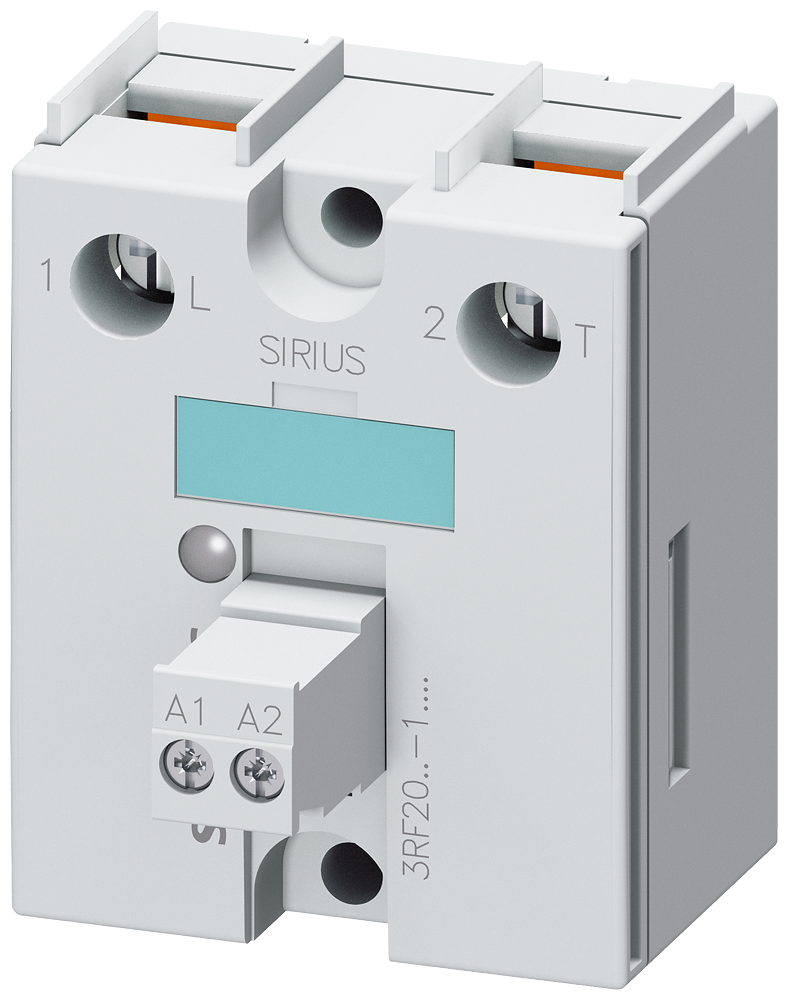 Siemens SIRIUS 3RF2030-1BA04 1-Phase Instantaneous Switching Semiconductor Solid State Relay, 30 A, 1NO Contact, 48 to 460 VAC, 15 to 24 VDC Coil