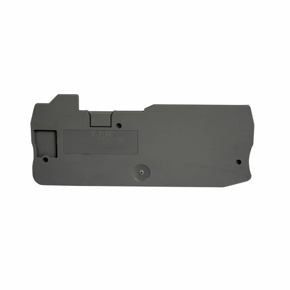 EATON XBACQU25 End Cover, For Use With XB Series XBQU25/XBQU25PE IDC Hybrid Terminal/Ground Block, Gray