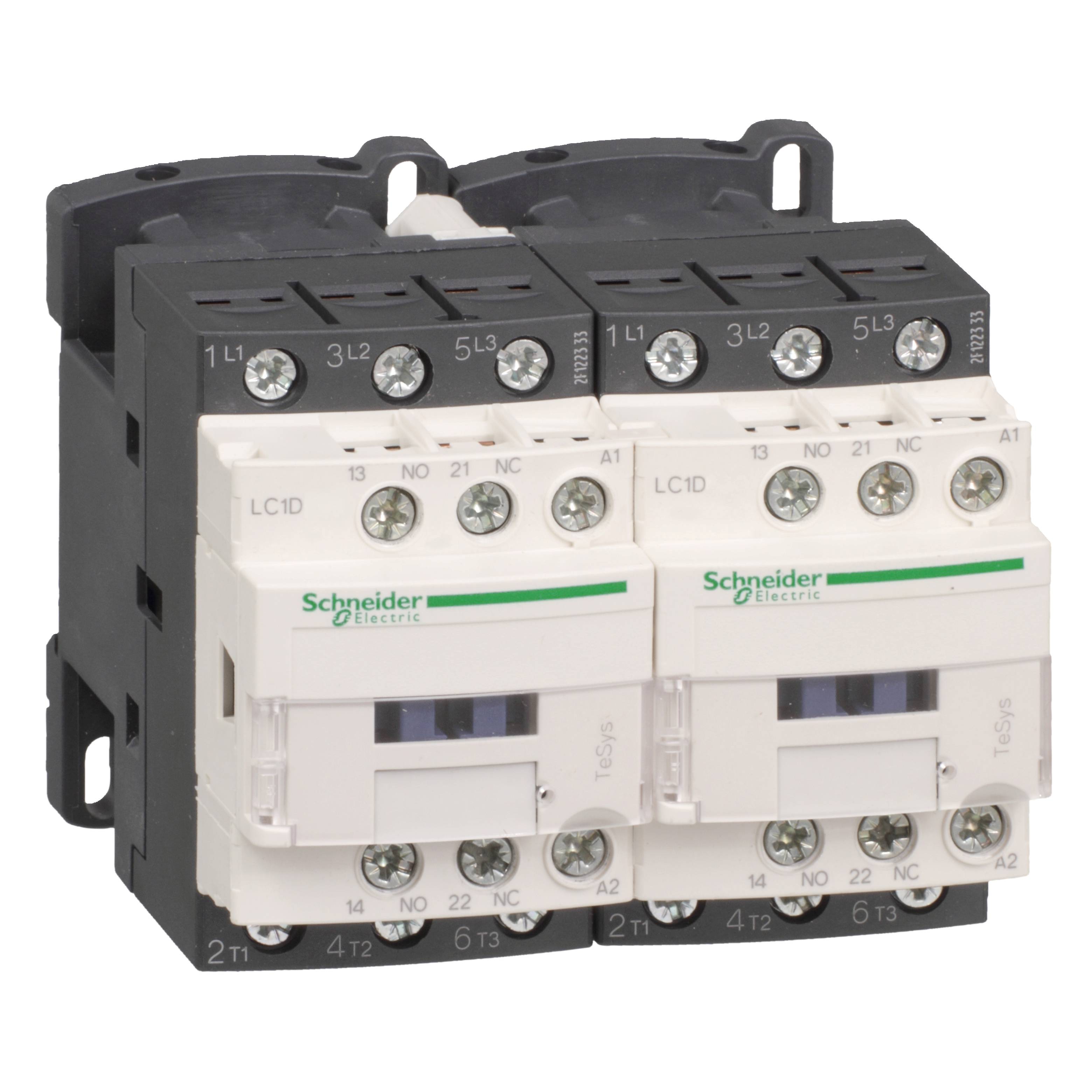 Square D™ TeSys™ D LC2D12G7 D-Line Mechanical Standard IEC Contactor, 120/690 VDC, 300 VDC V Coil, 12/25 A, 3NO Contact, 3 Poles