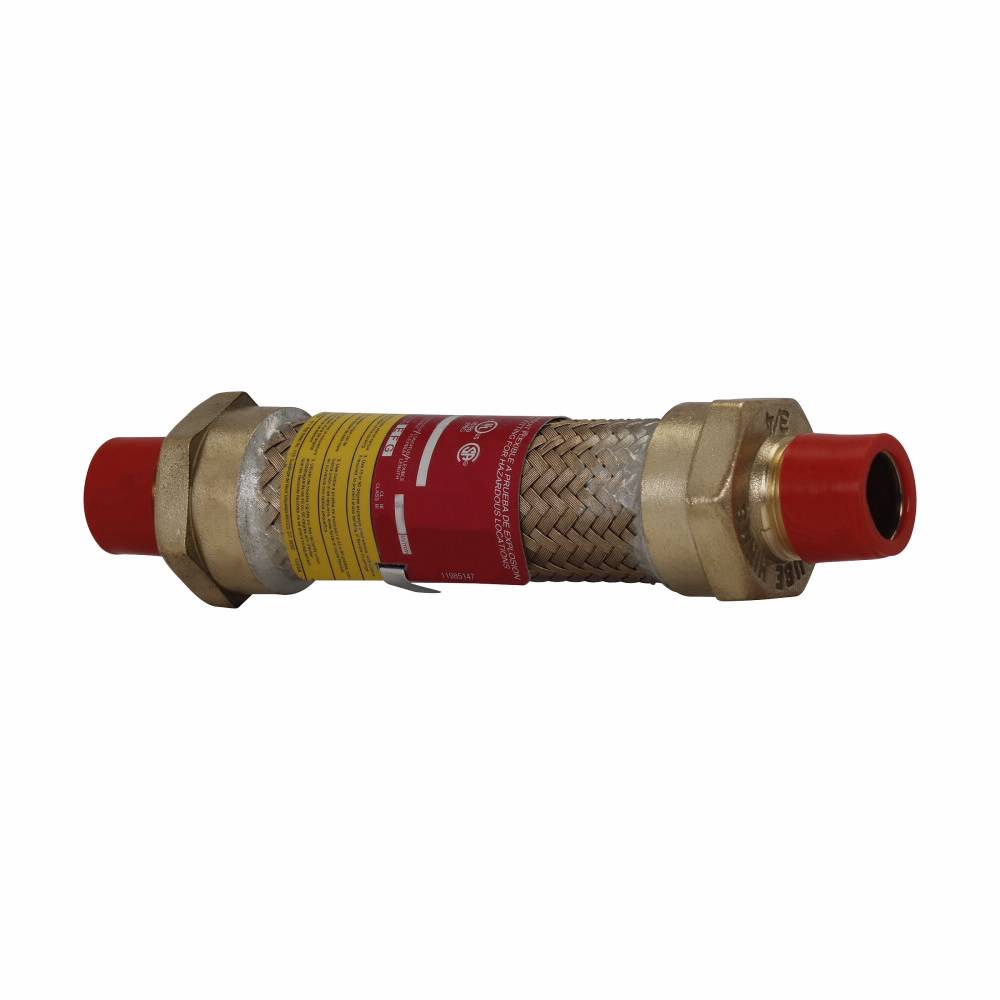 EATON Crouse-Hinds ECGJH224 Explosionproof Male to Male Flexible Coupling, 3/4 in, For Use With Rigid Conduit, Forged Brass, Chromate Treated Electro-Galvanized