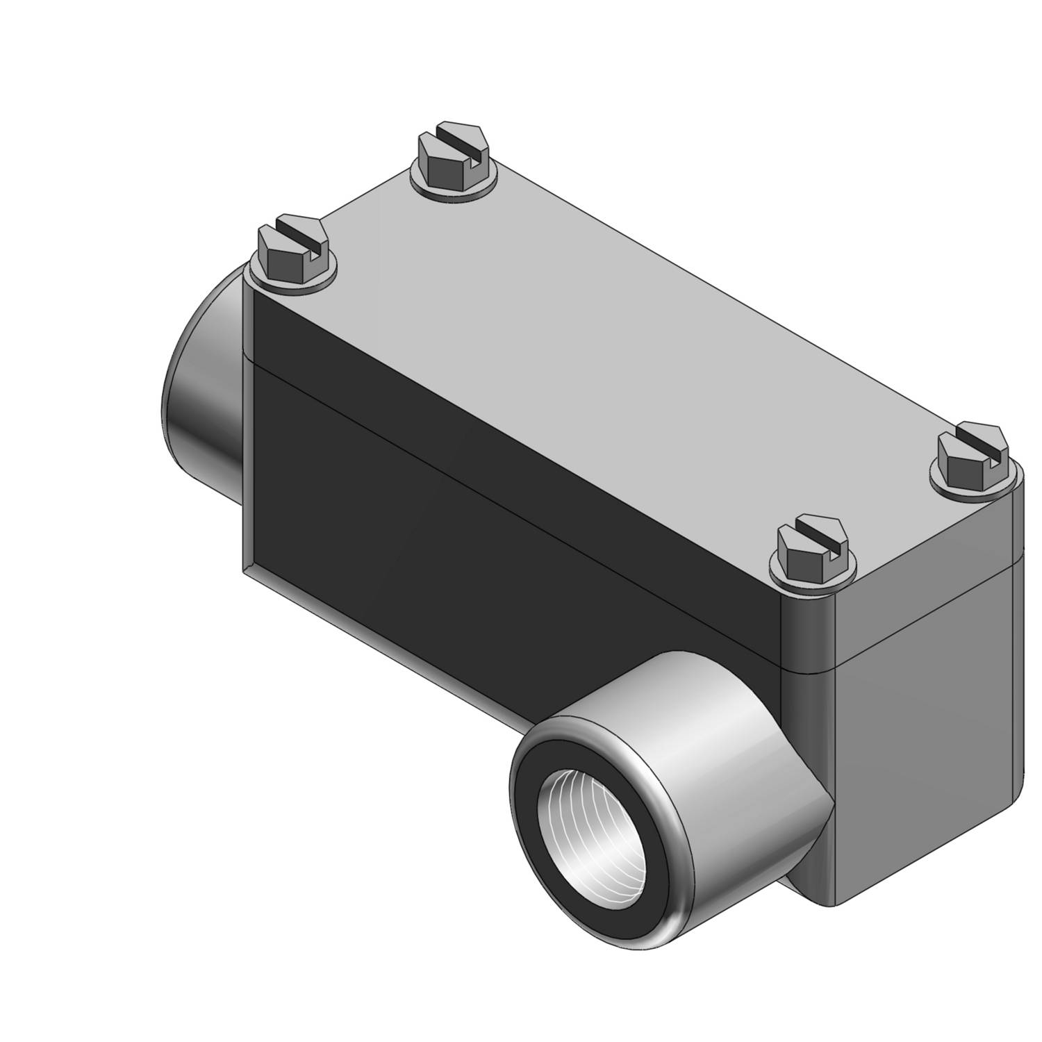T&B® OEC1-TB Explosionproof Conduit Body With Die-Cast Aluminum Cover, C Body, 3/4 in Hub, 13.3 cu-in Capacity, Ductile Iron