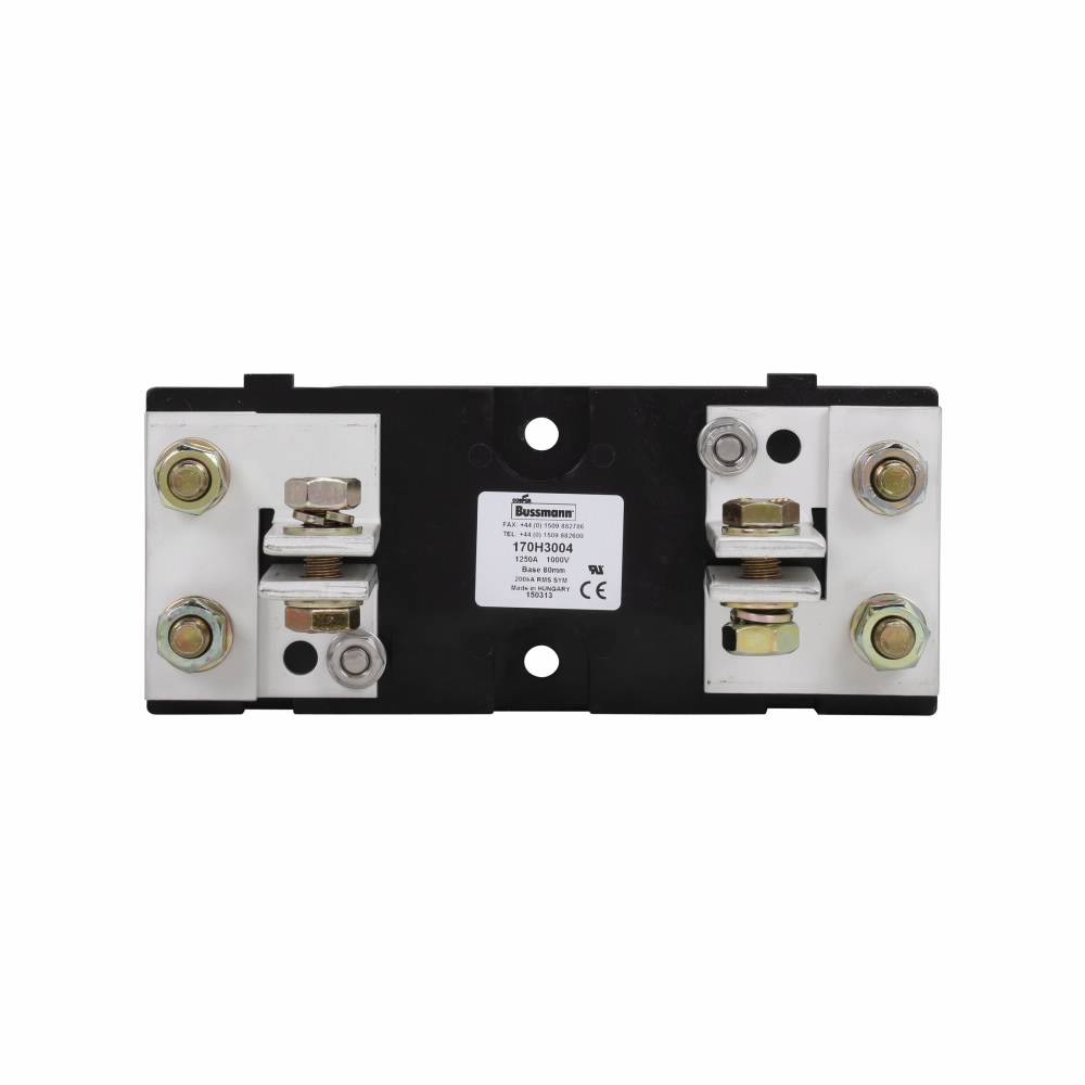 Bussmann 170H3004 Fixed Center Fuse Block, 690/700 V, 1250 A, 1 Pole